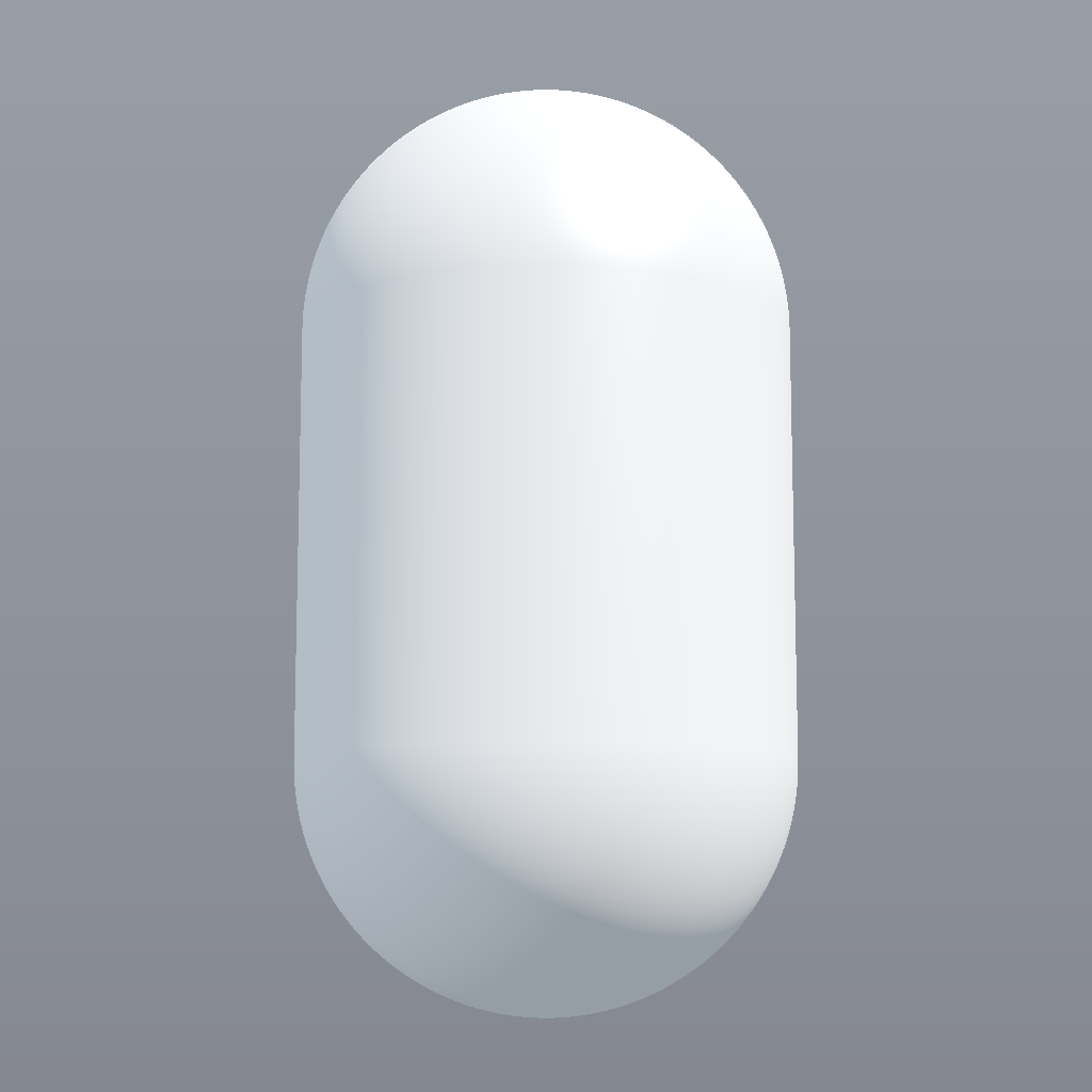 Rendered output for Capsule Shape