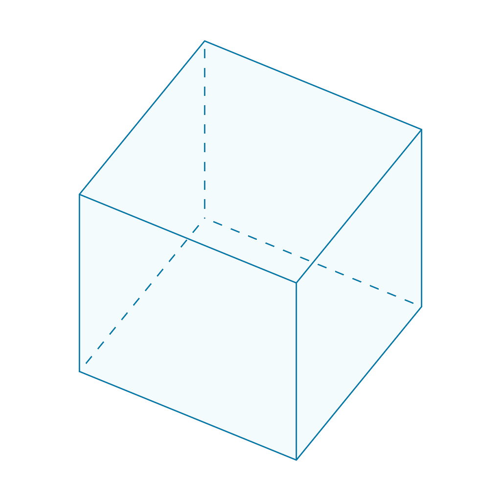Rendered output for Geometric Cube