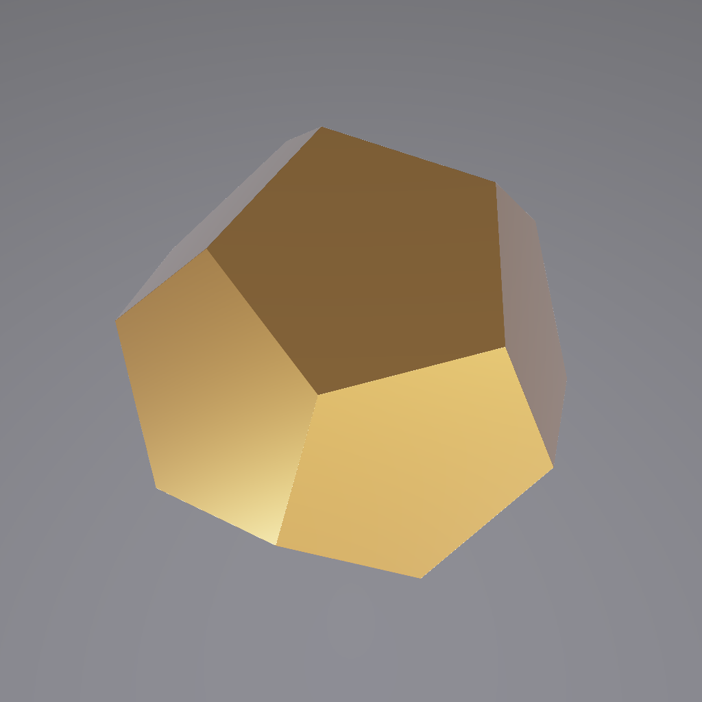 Rendered output for Regular Dodecahedron