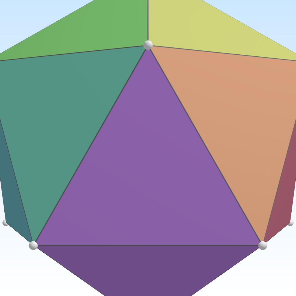 Rendered output for Regular Icosahedron