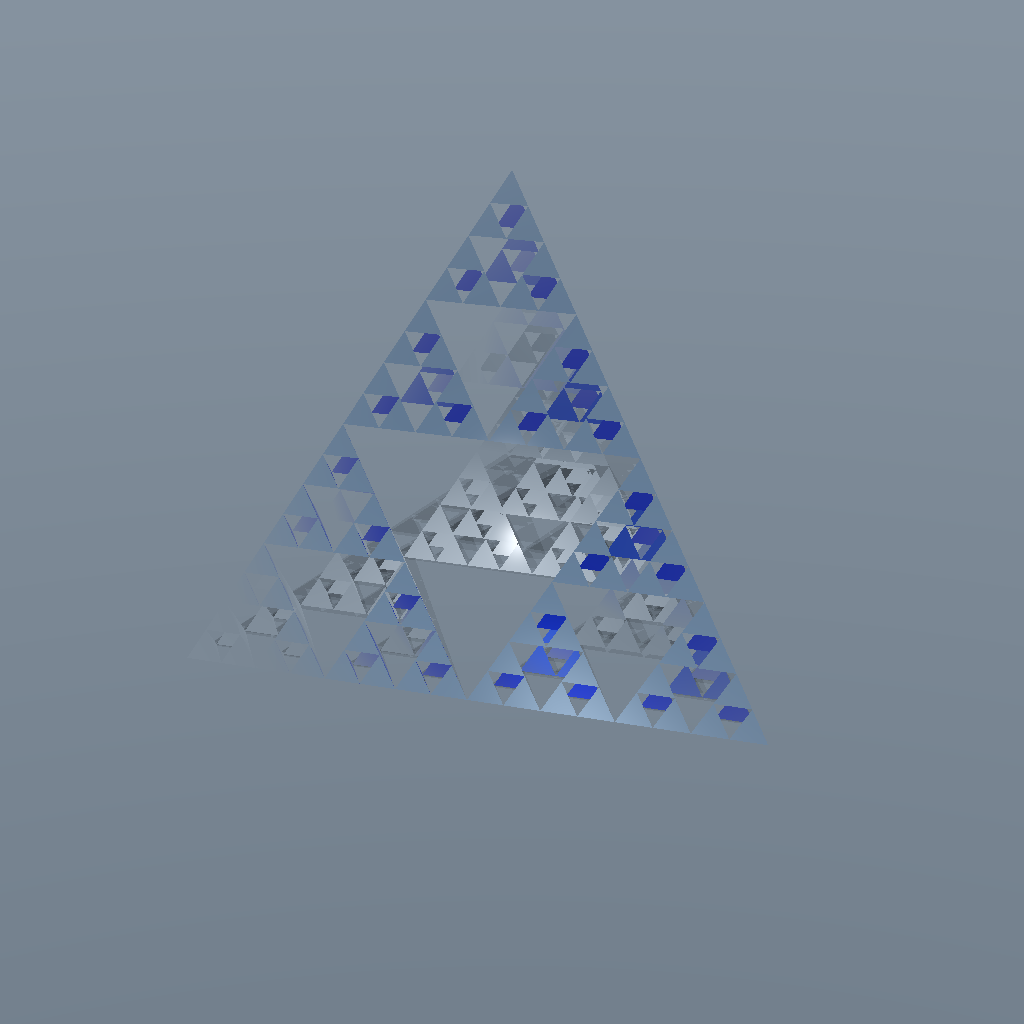 Rendered output for Sierpinski Tetrahedron