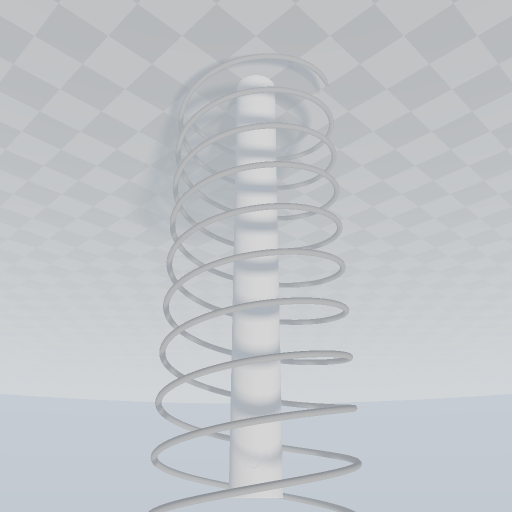 Rendered output for Spiral Staircase Tower